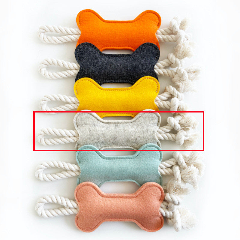 Bone-Shaped Dog Chew & Tug Toy