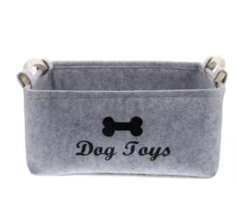 Felt Pet Toy Storage Basket