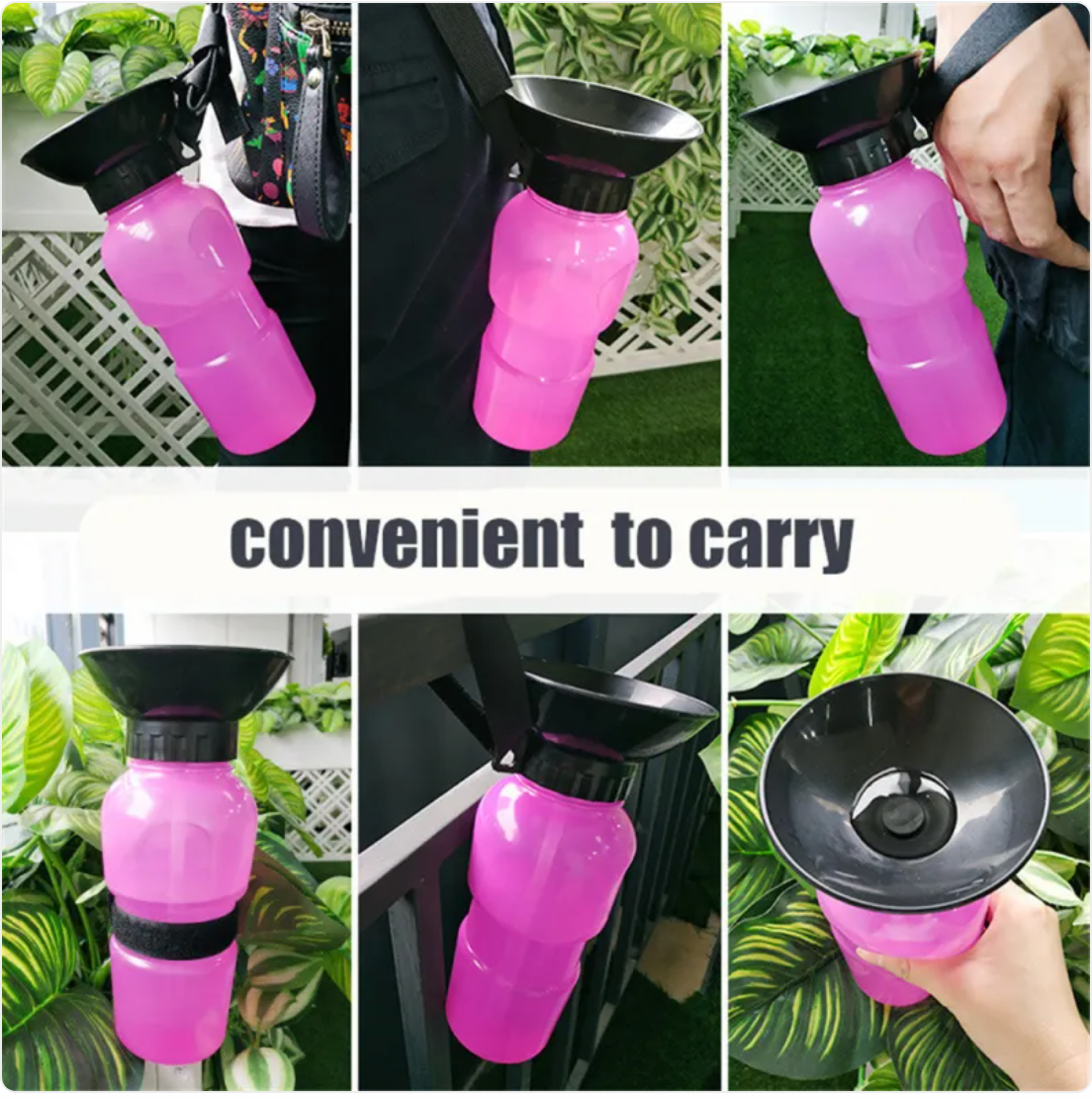 Portable 2-in-1 Pet Water Bottle, 500ml