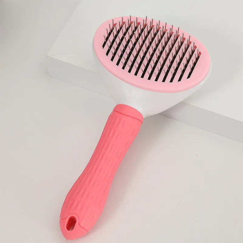 One-Click Self-Cleaning Grooming Brush