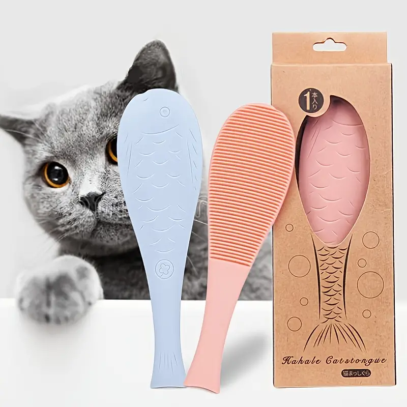 Fish-Shaped Cat Grooming & Massage Comb