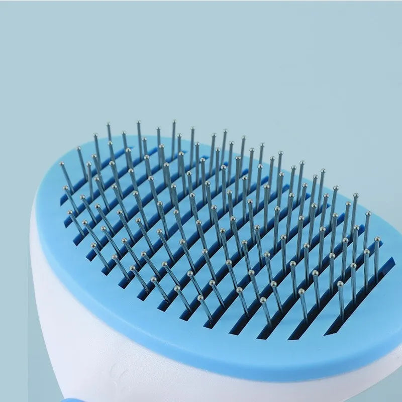 One-Click Self-Cleaning Grooming Brush