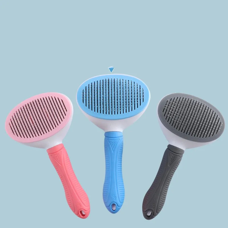 One-Click Self-Cleaning Grooming Brush