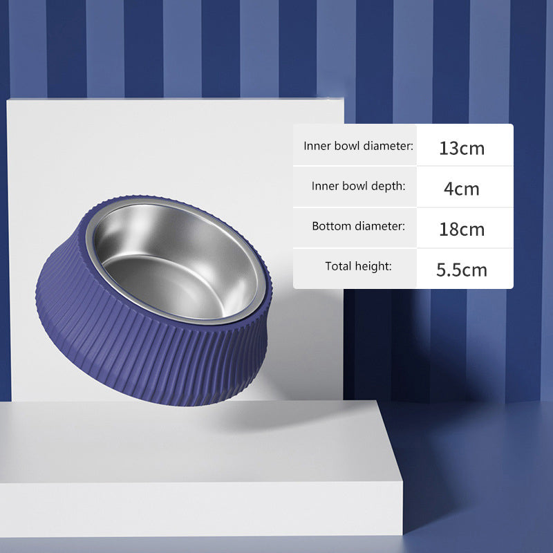 Large Stainless Steel Anti-Tipping Dog Food Bowl