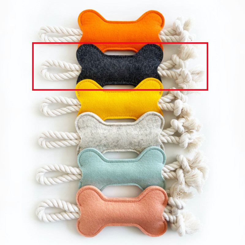 Bone-Shaped Dog Chew & Tug Toy