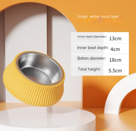 Large Stainless Steel Anti-Tipping Dog Food Bowl