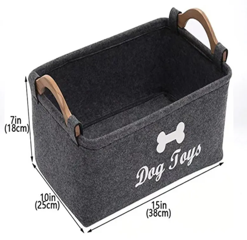 Felt Pet Toy Storage Basket