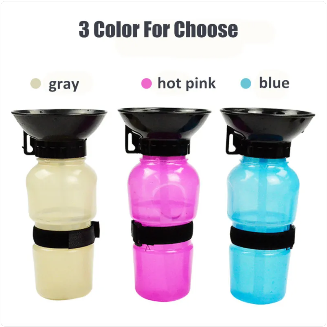 Portable 2-in-1 Pet Water Bottle, 500ml