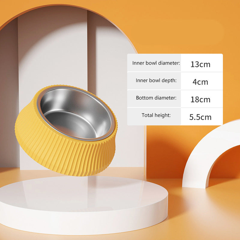 Large Stainless Steel Anti-Tipping Dog Food Bowl