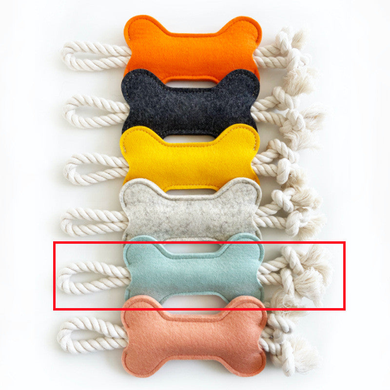 Bone-Shaped Dog Chew & Tug Toy