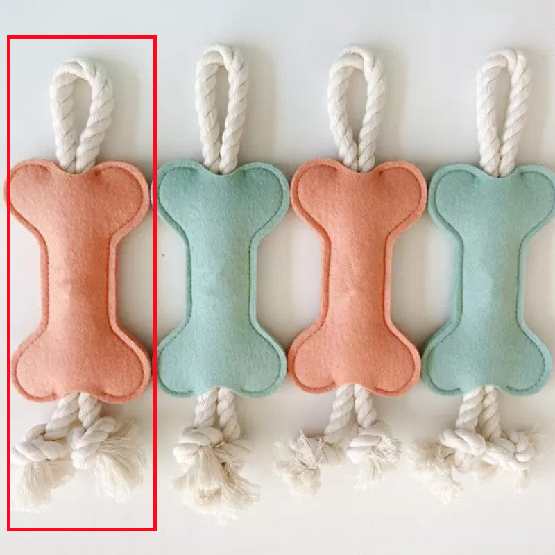 Bone-Shaped Dog Chew & Tug Toy