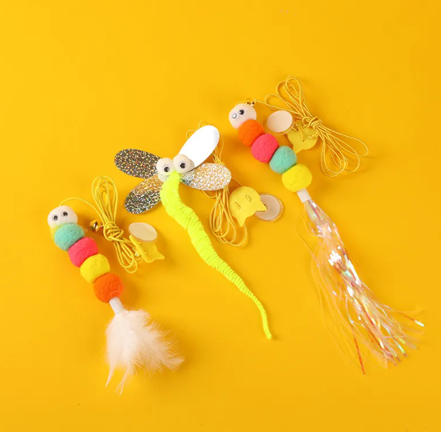 Feather & Bell Cat Teaser Toy