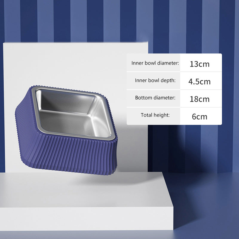 Large Stainless Steel Anti-Tipping Dog Food Bowl