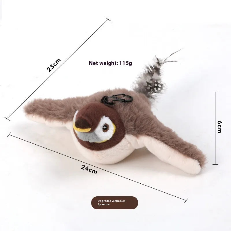 Interactive Flapping Plush Cat Toy