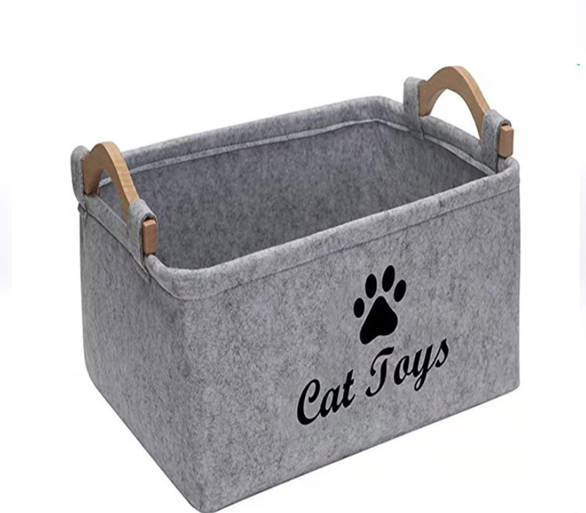 Felt Pet Toy Storage Basket