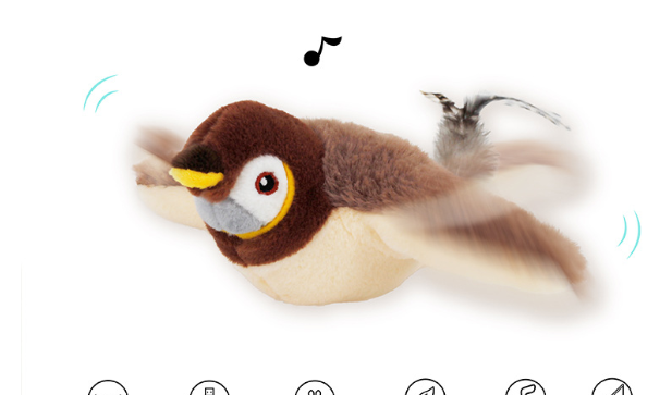 Interactive Flapping Plush Cat Toy