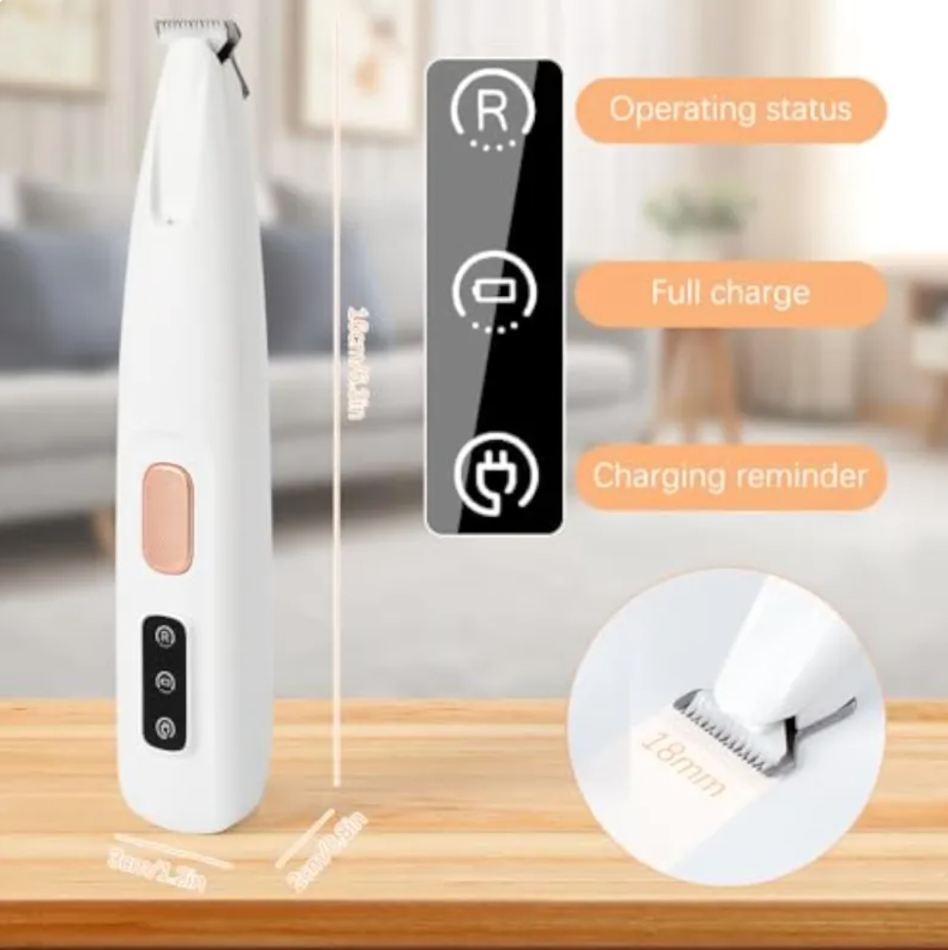 Rechargeable LED Pet Paw Hair Trimmer