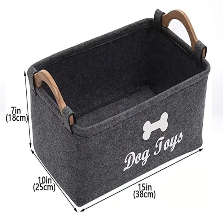Felt Pet Toy Storage Basket