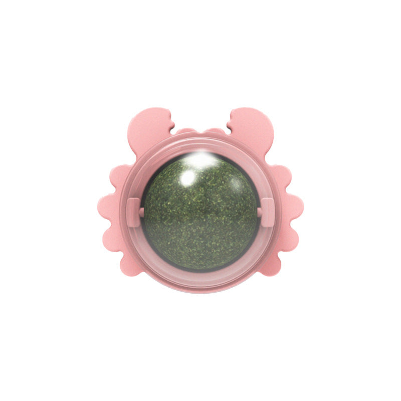 Rotating Catnip Wall Ball Toy