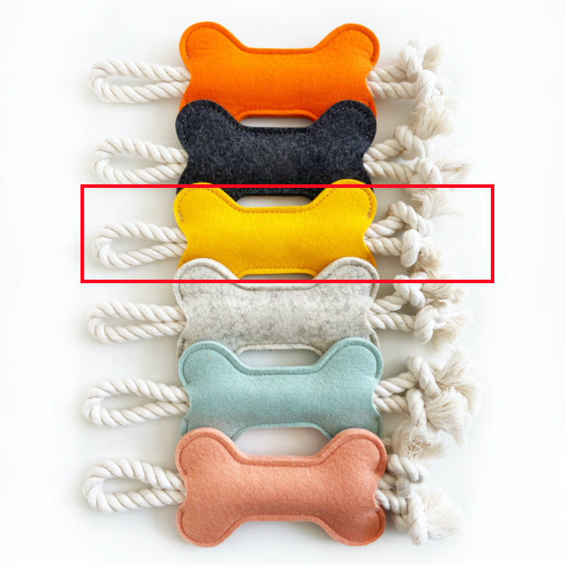 Bone-Shaped Dog Chew & Tug Toy