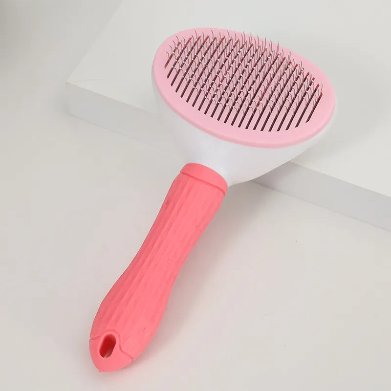 One-Click Self-Cleaning Grooming Brush