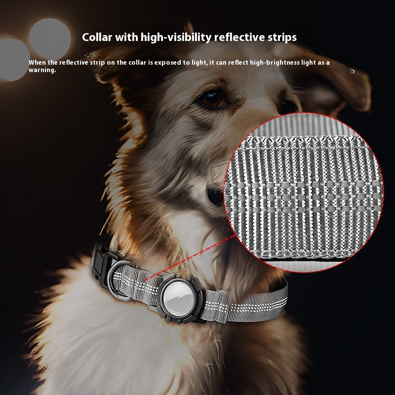 Reflective AirTag-Compatible Dog Collar
