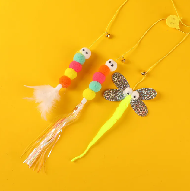Feather & Bell Cat Teaser Toy